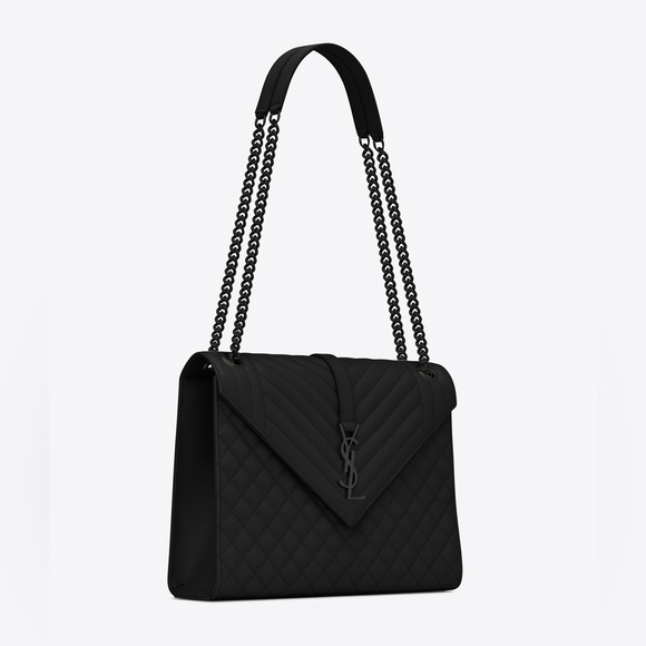 NWT! MSRP $3300 YSL SAINT LAURENT Large TriQuilted Matelasse Grain de Poudre - Picture 7 of 14